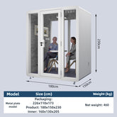 Homelements 2 Persons 1.8x1.5x2.3m White & Black Metal Plate Model Mobile Soundproof Room Home Live Broadcast Room Singing Cabin Recording Studio Indoor Telephone Booth Piano Sleeping Soundproof Silent Cabin